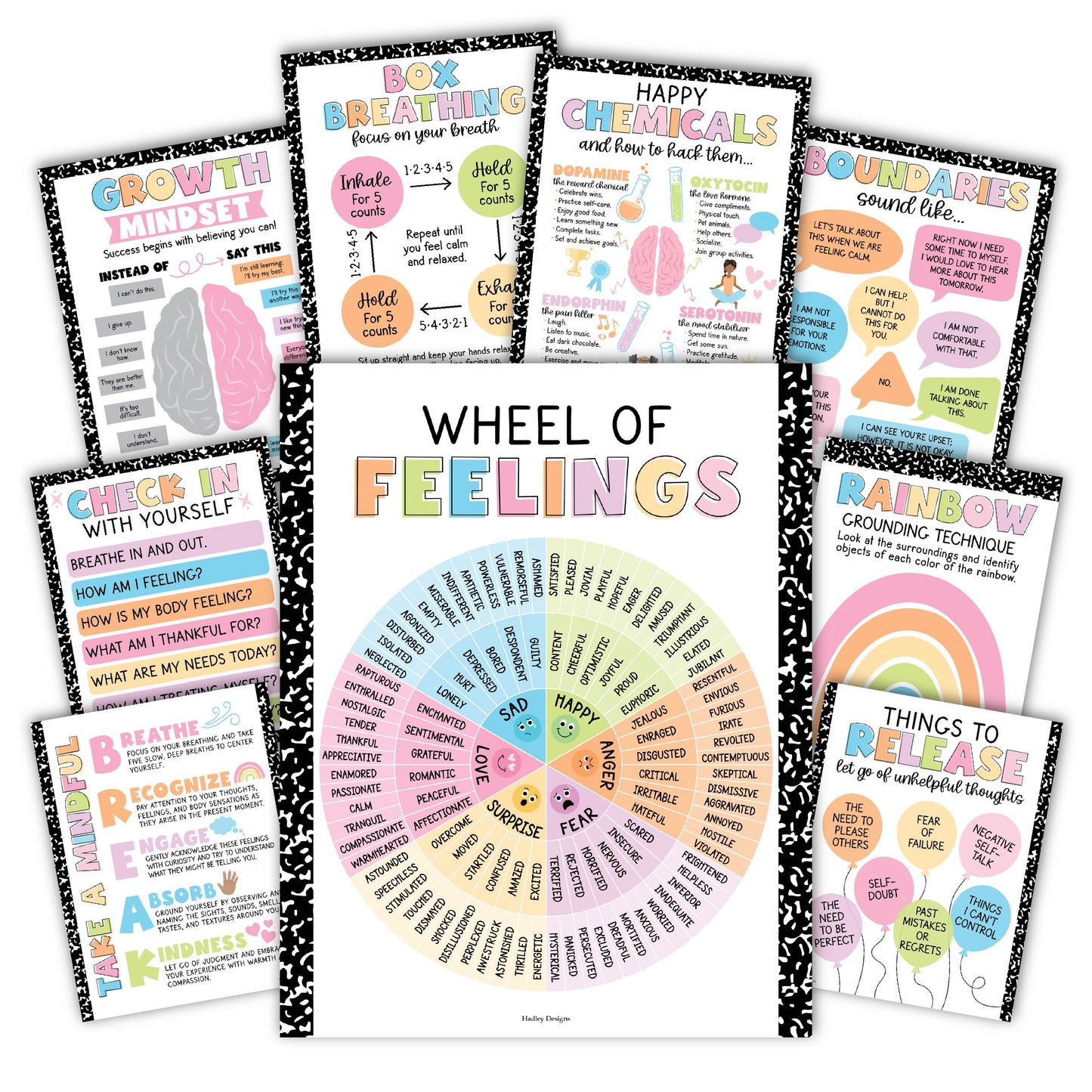 Mental Health Posters | Set of 9 | Educational Posters