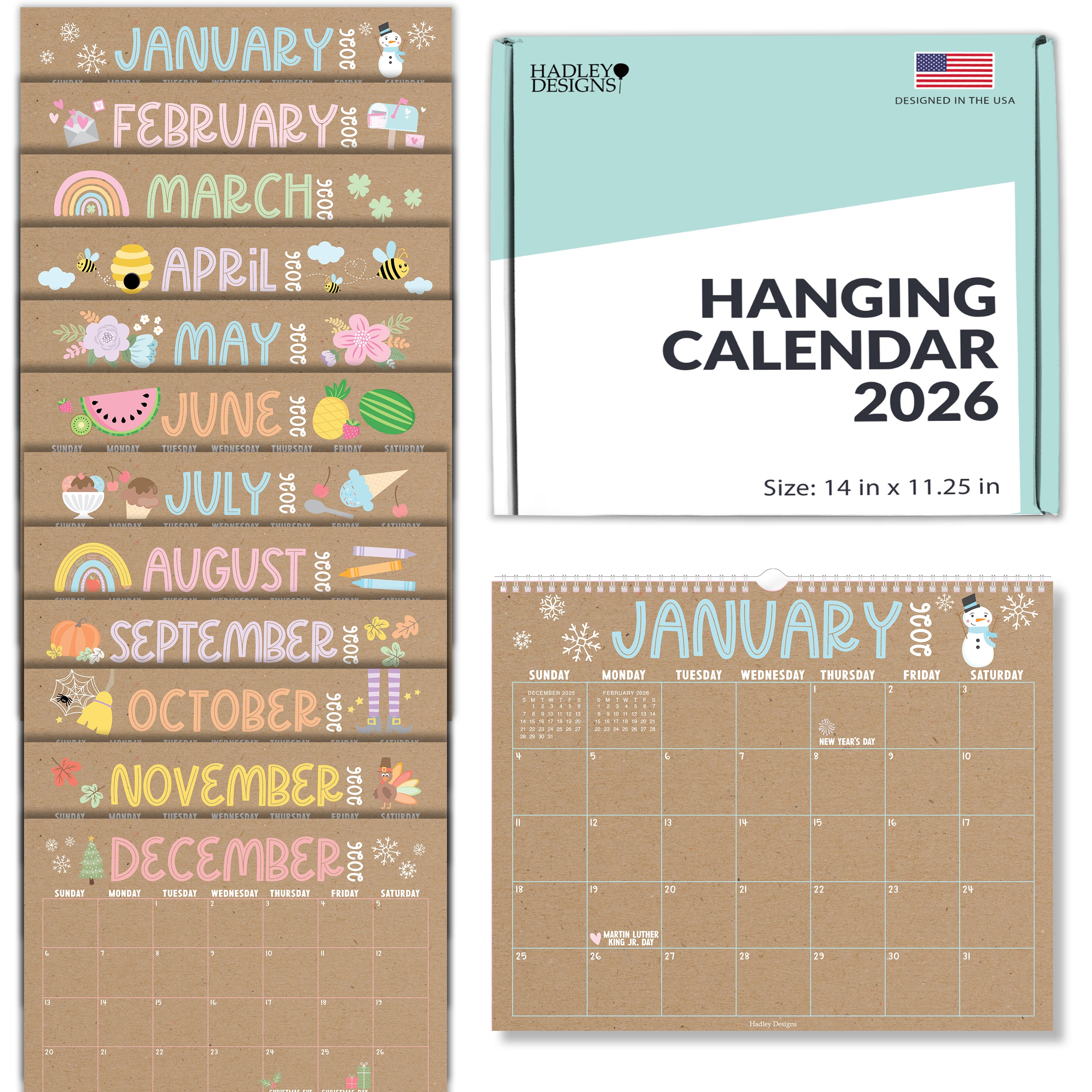 Desk Calendar Mat Simplified Desk Calendar 2025-2026 With Desktop Mat ...