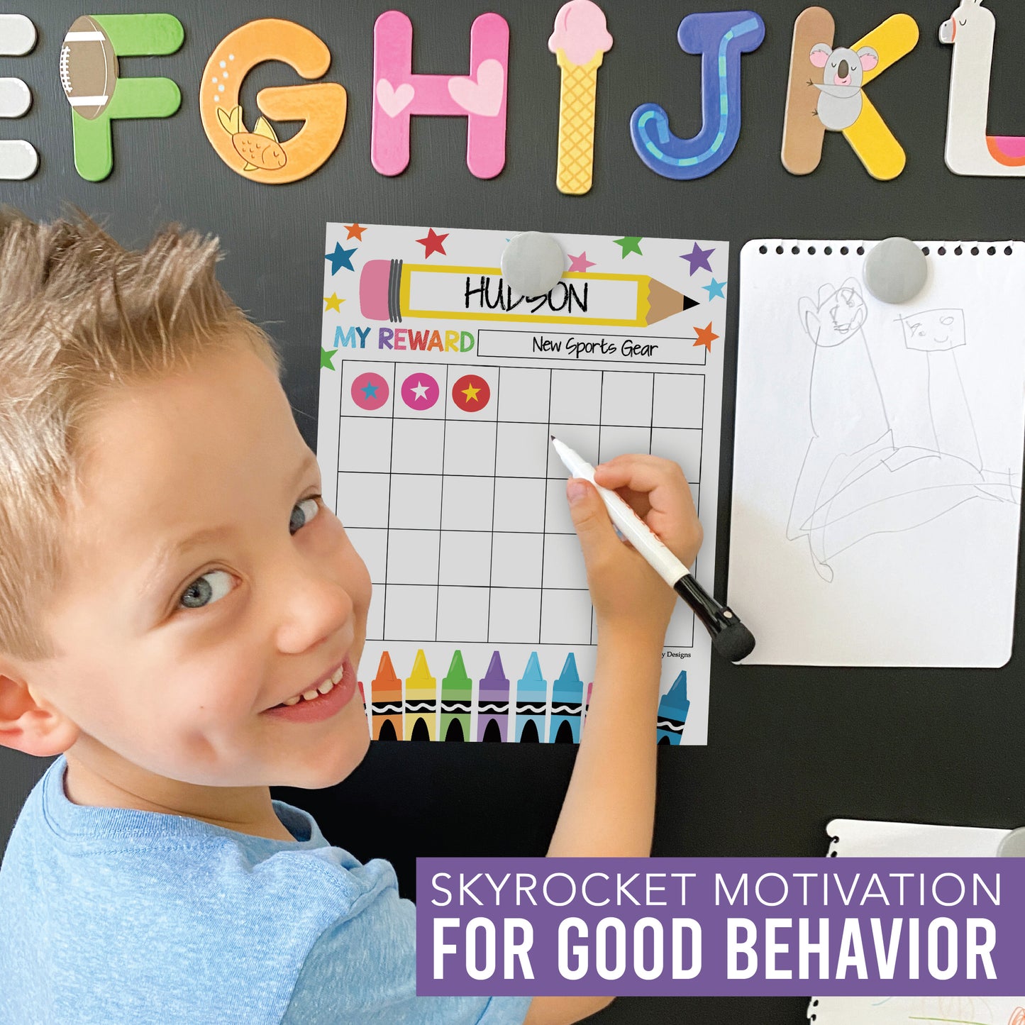 Colorful Kids Reward Sticker Charts and Day and Night Routine Charts Bundle