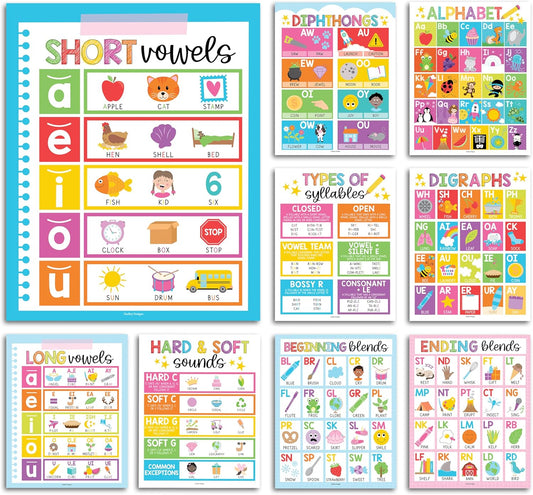Phonics Foundations Kit: Colorful 9 Poster Pack