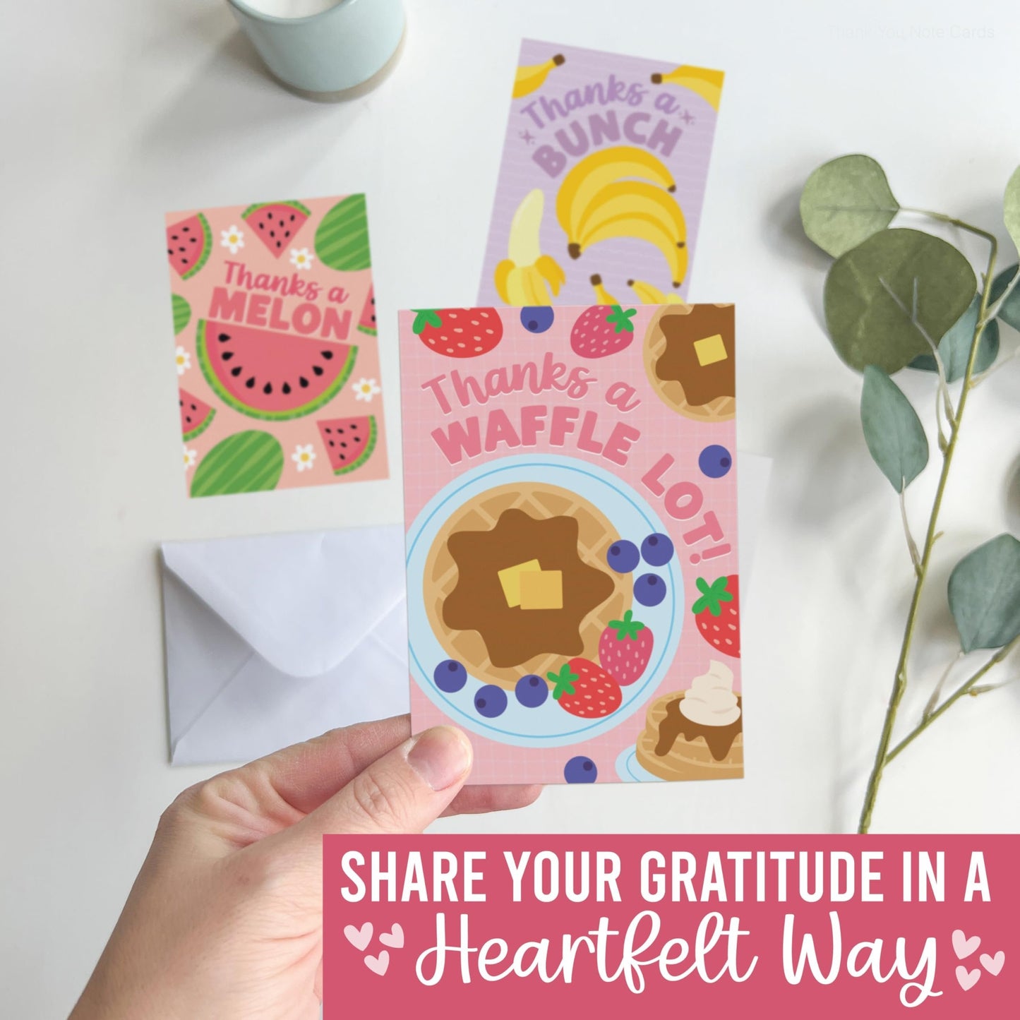 Thank You Cards | Set of 54 | Envelopes Included