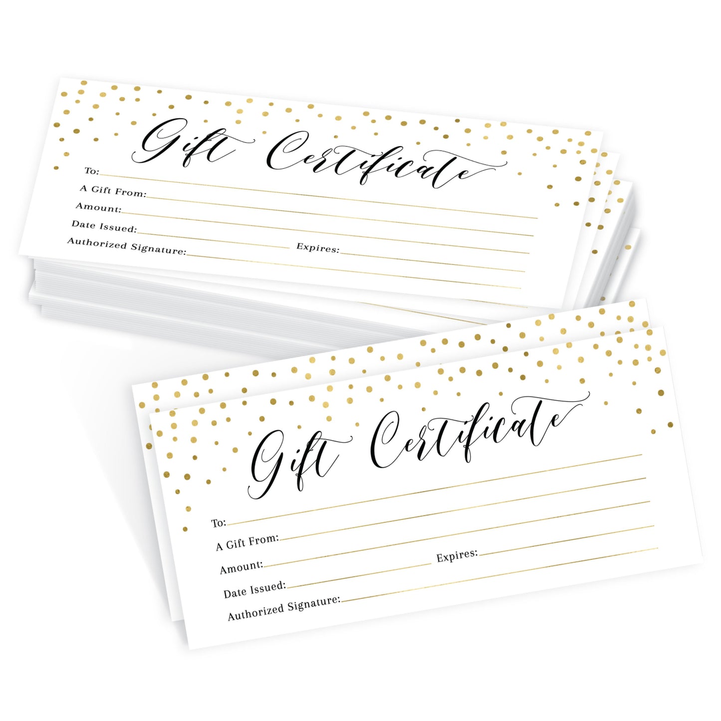 Blank Gift Certificates | Set of 25 | Business & Office Supplies