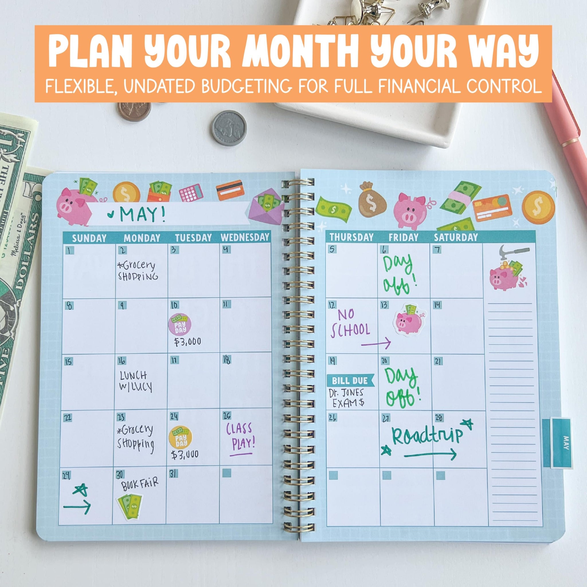 Monthly Budget Planner | 2025-2026 | Calendars & Planners - SAMPLE
