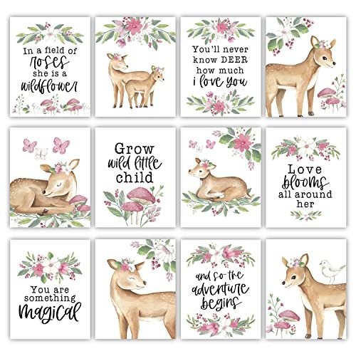 Deer Children's Wall Art | Set of 6 | Nursery Decor