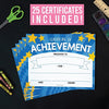 Blue Certificate of Achievement | Set of 25 | Awards