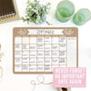 Rustic Kraft 2 Magnetic Calendar | Dry-Erase | Calendars & Planners