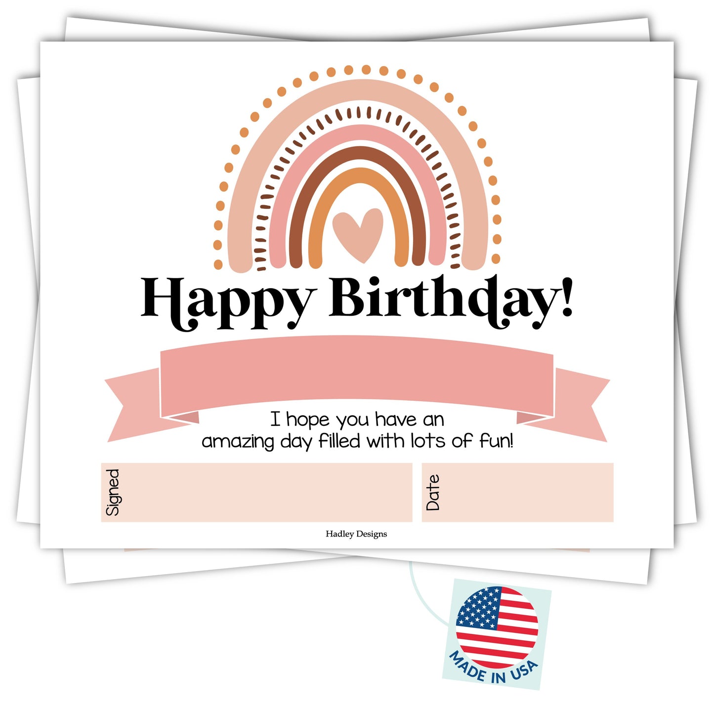 Birthday Certificates | Set of 25 | Birthday Gifts