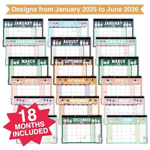 Gnome Large Desk Calendar | 18-Month | 2025-2026 | Calendars & Planners