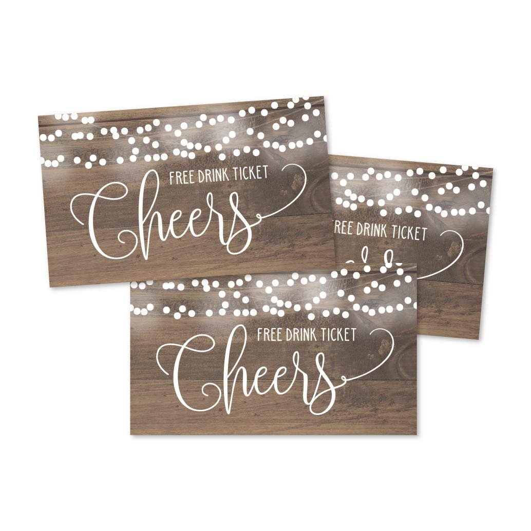 Drink Tickets | Set of 50 | Wedding Supplies