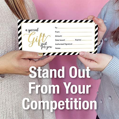 Blank Gift Certificates | Set of 25 | Business & Office Supplies