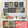 Colorful Chalk Music Classroom Posters