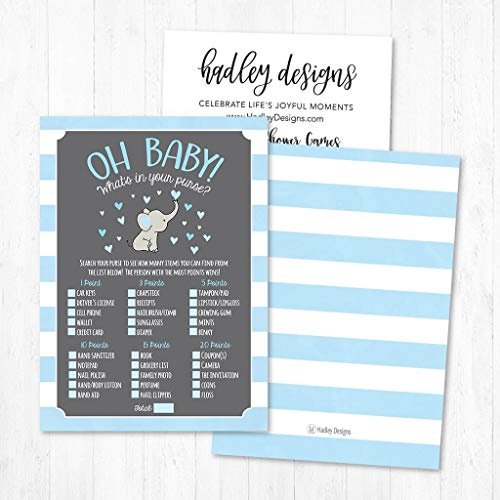 What's In Your Purse Game | Set of 25 | Baby Shower Games