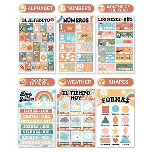 Retro Spanish Posters | Set of 12 | Spanish Educational Supplies