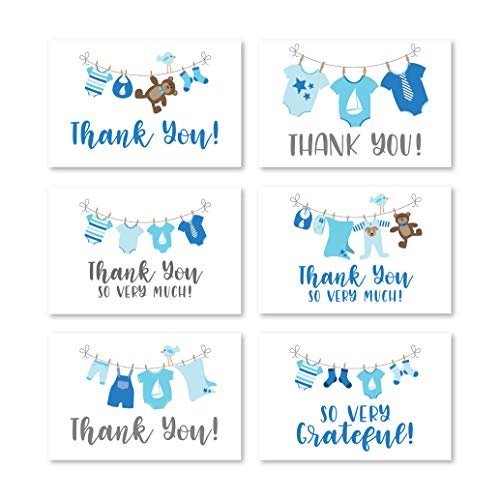 Folded Thank You Cards | Set of 24 | Baby Shower