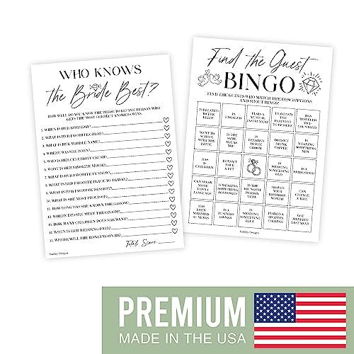 Who Knows The Bride Best | Find The Guest | Set of 20 | Bridal Shower Games