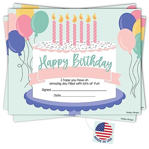 Boho Colorful Birthday Certificates | Set of 25 | Birthday Gifts