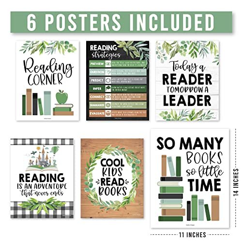 Farmhouse Reading Motivational Posters | Set of 6 | Motivational Posters