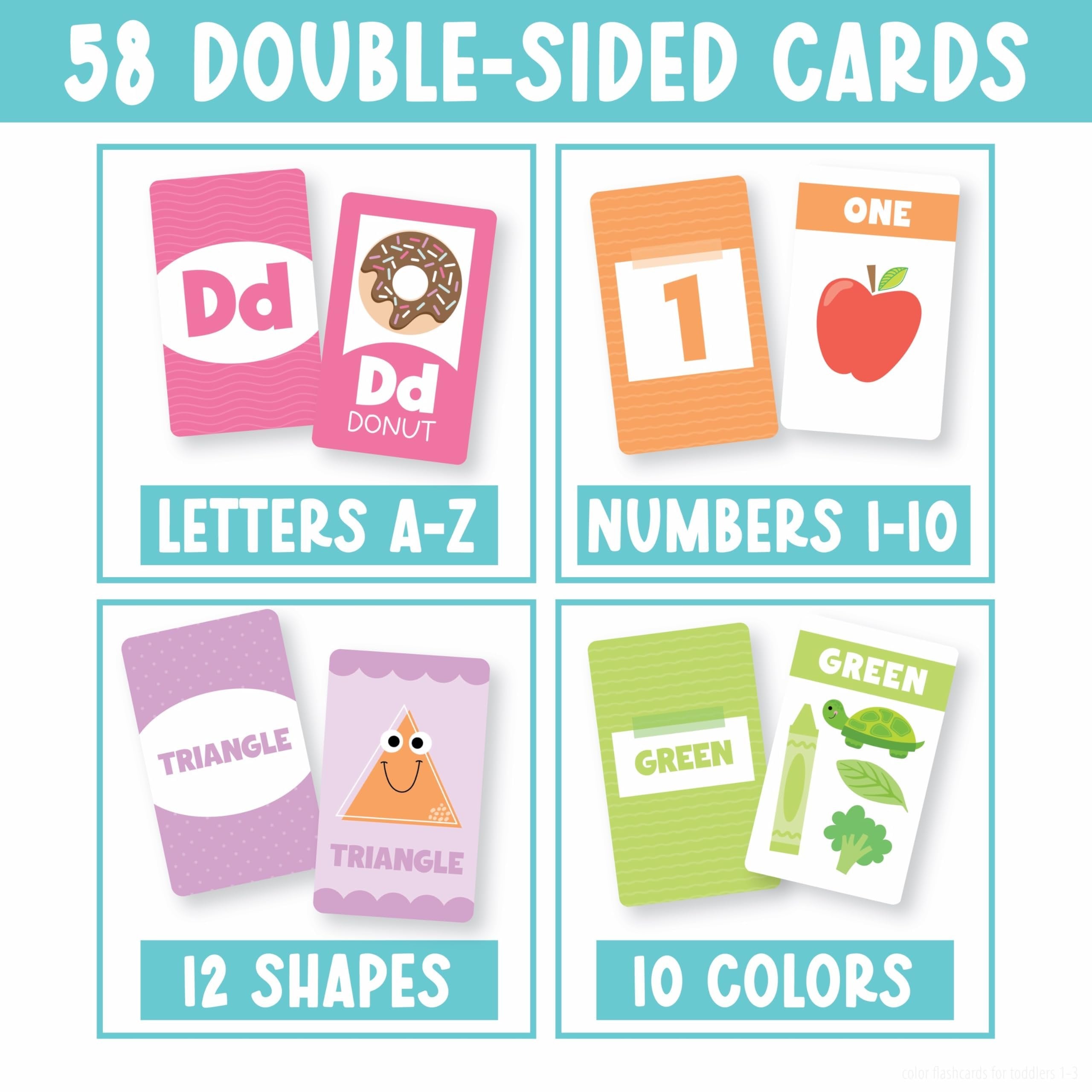 PreK Flash Cards | Set of 58 | Classroom Supplies | Educational Supplies