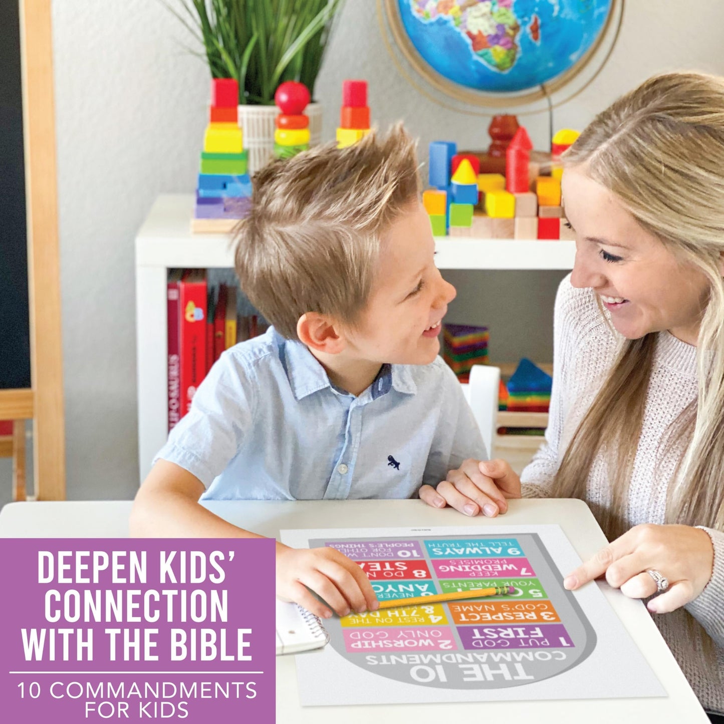 Colorful Rainbow Bible Posters| Set of 9 | Sunday School Classroom