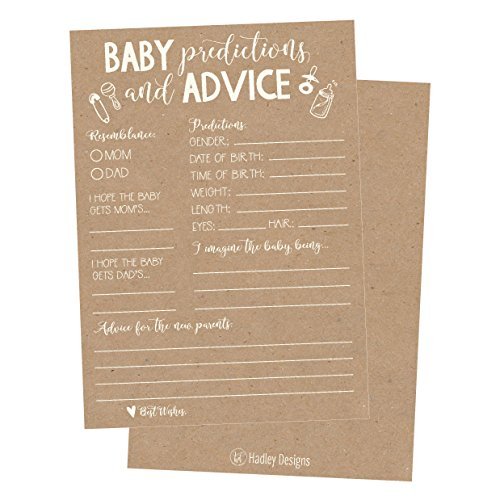 Baby Advice & Prediction Games | Set of 50 | Baby Shower Games