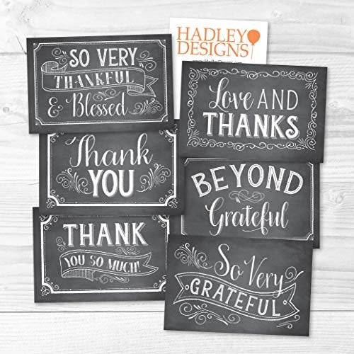 Chalk Folded Thank You Cards | Set of 24 | General