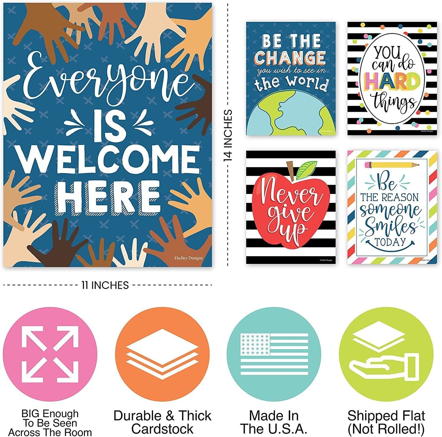 Classroom Motivational Posters | Set of 9 | Educational Supplies