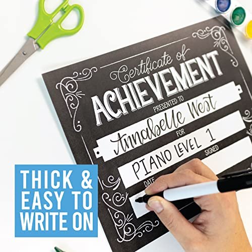 Black & White Chalk Certificate of Achievement | Set of 25 | Awards