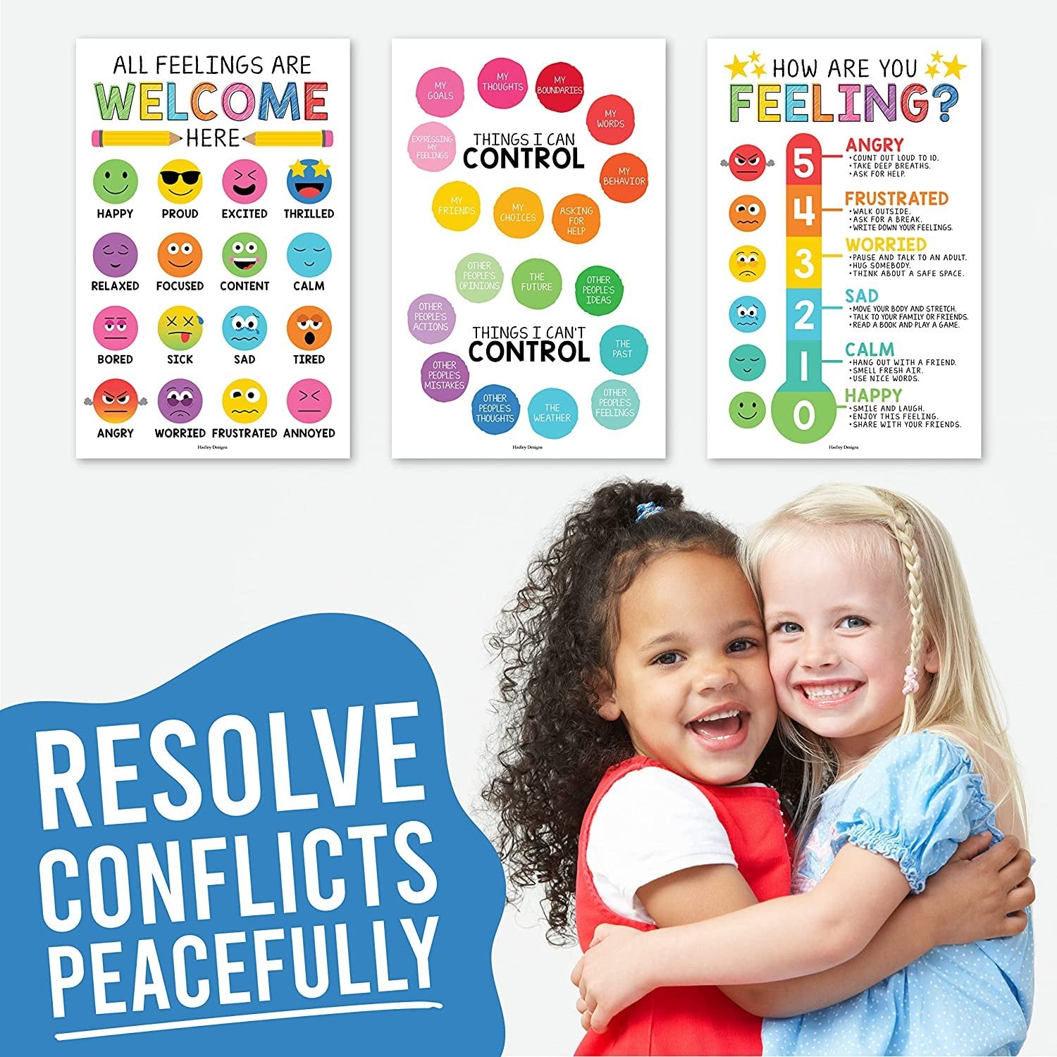 Feelings Posters | Set of 4 | Educational Posters