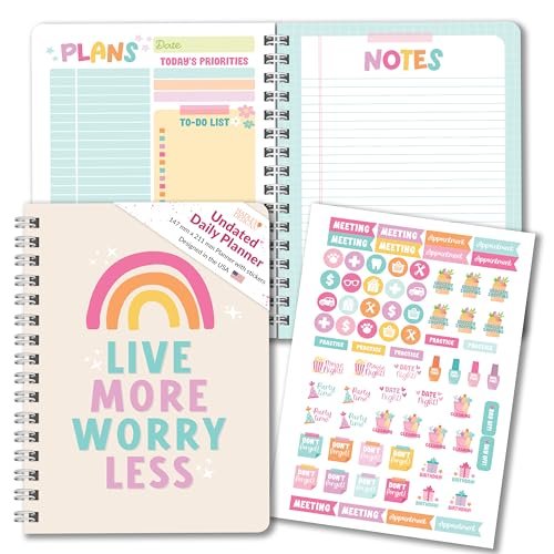 Rainbow Daily Planner | Undated | Calendars & Planners