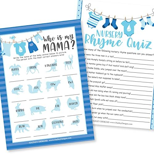 Nursery Rhyme & Baby Animal Matching | Set of 25 | Baby Shower Games