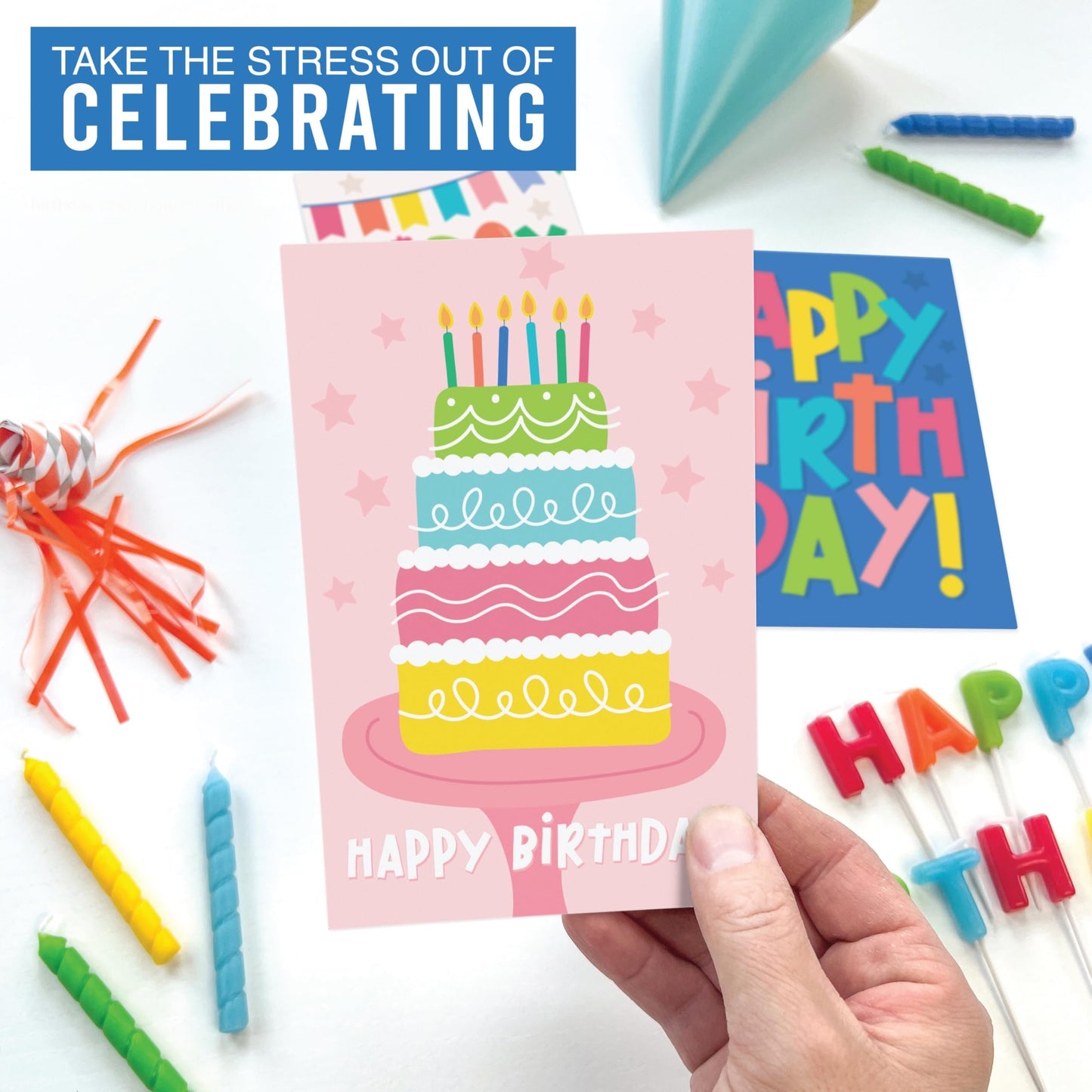 Happy Birthday Cards | Set of 24 | Envelopes Included | Cards & Party