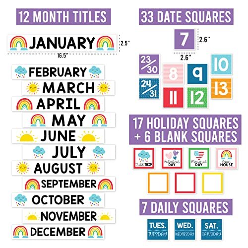 Rainbow Classroom Calendar | Bulletin Board | Classroom Supplies