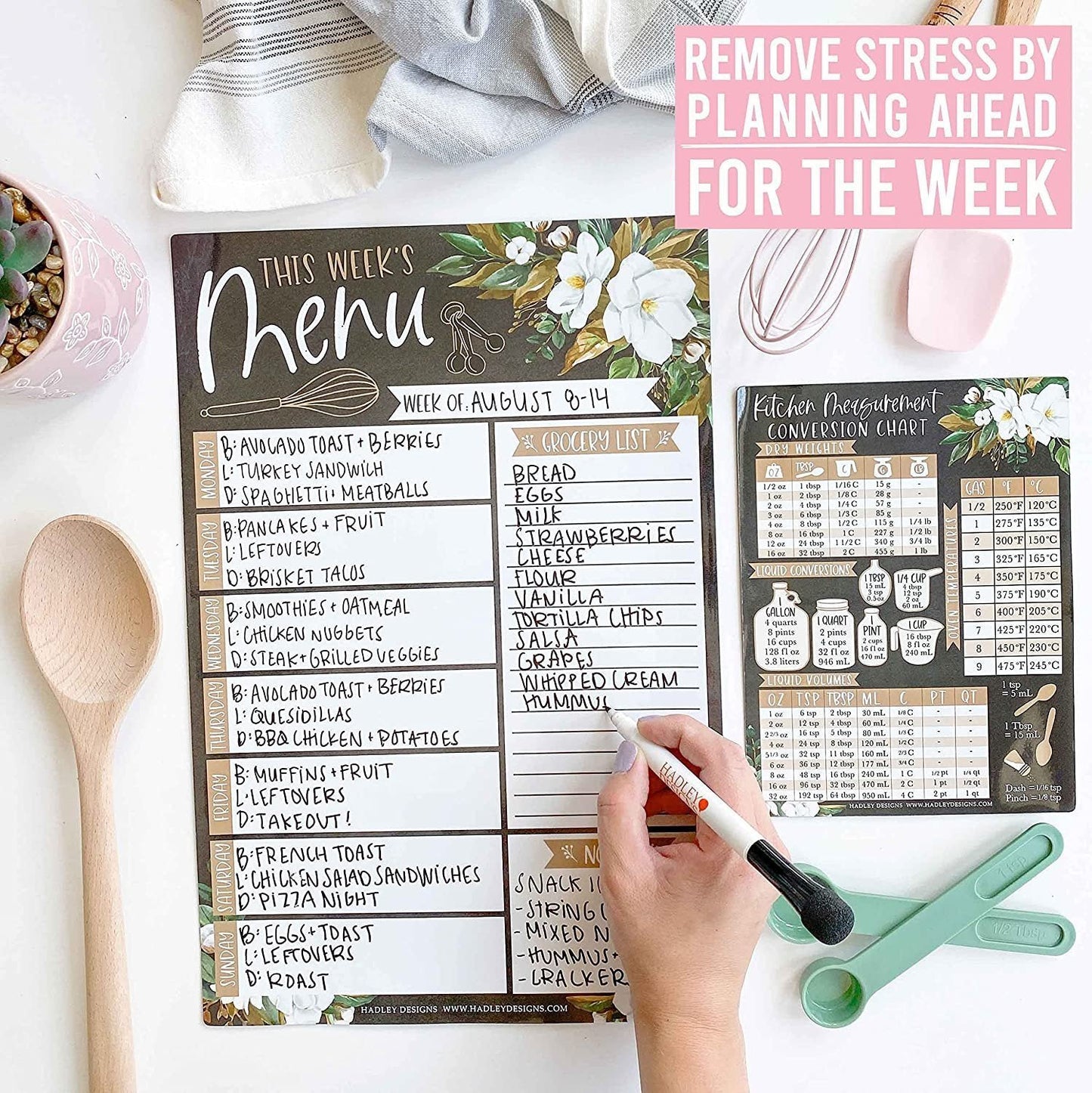 Magnolia Magnetic Meal Planner | Weekly | Calendar & Planners