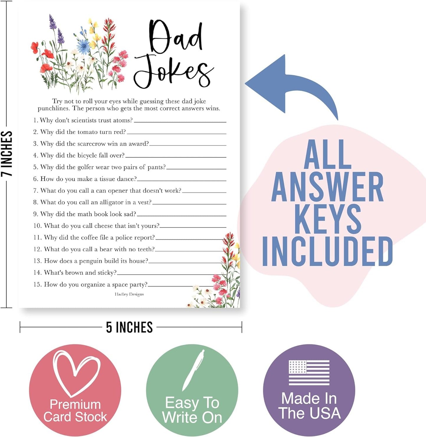 20 Floral Baby Shower Games for Girl - Hilarious Baby Shower Games Girl, Who Knows Mommy Best Baby Shower Game Card, Baby Games for Baby Shower Games Dad Jokes, Baby Girl Baby Shower Games Funny