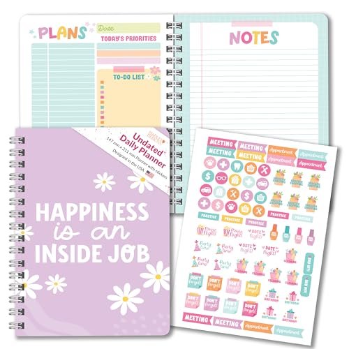 Daily Planner | Undated | Calendars & Planners - SAMPLE
