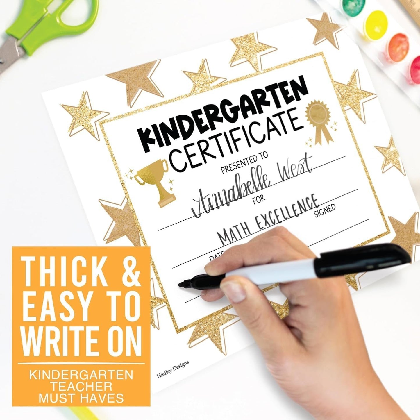 Gold Star Kindergarten Certificate of Achievement | Set of 25 | Awards