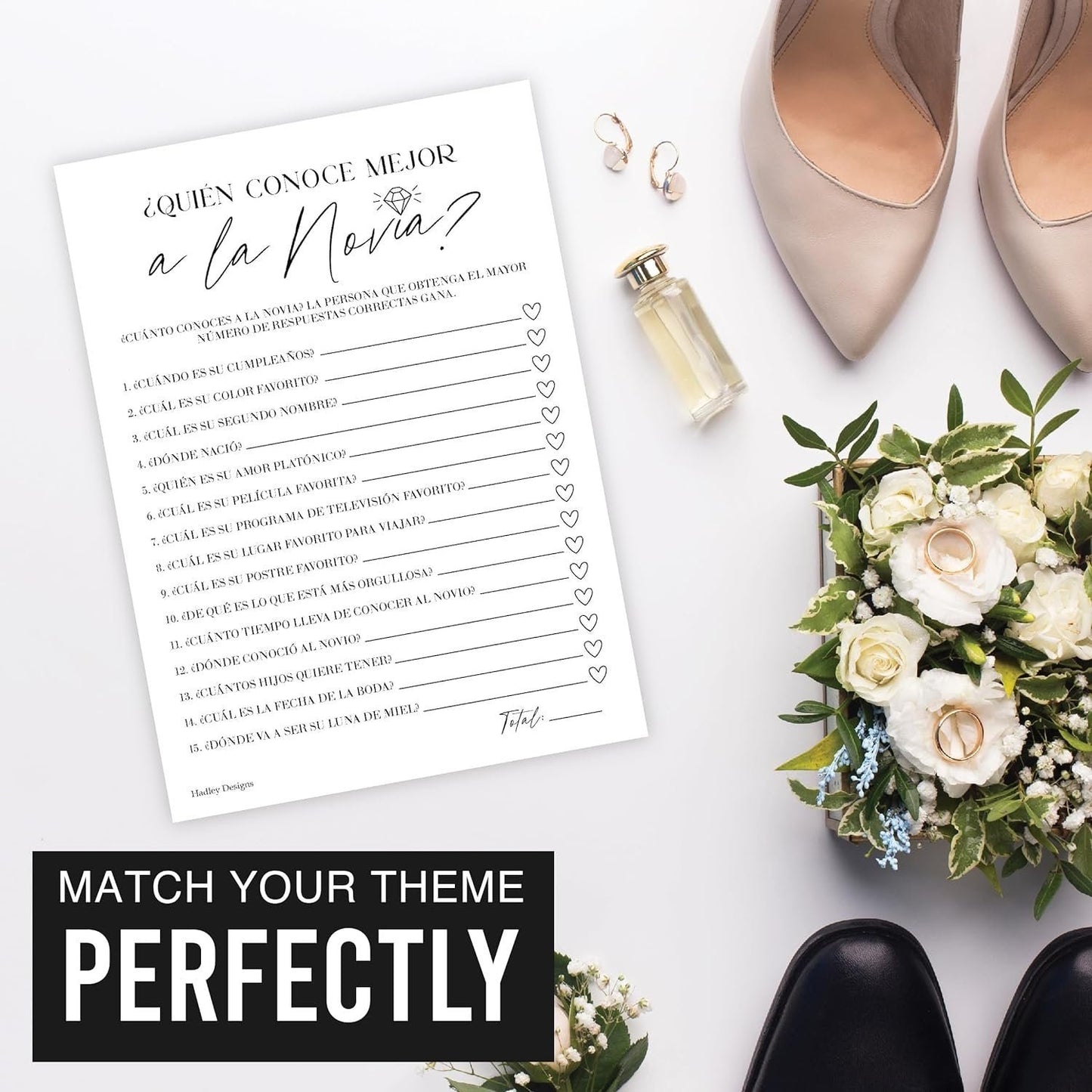 Mad Libs en español y Quién conoce mejor a la novia | Juego de 20 | Juegos para despedidas de soltera en español