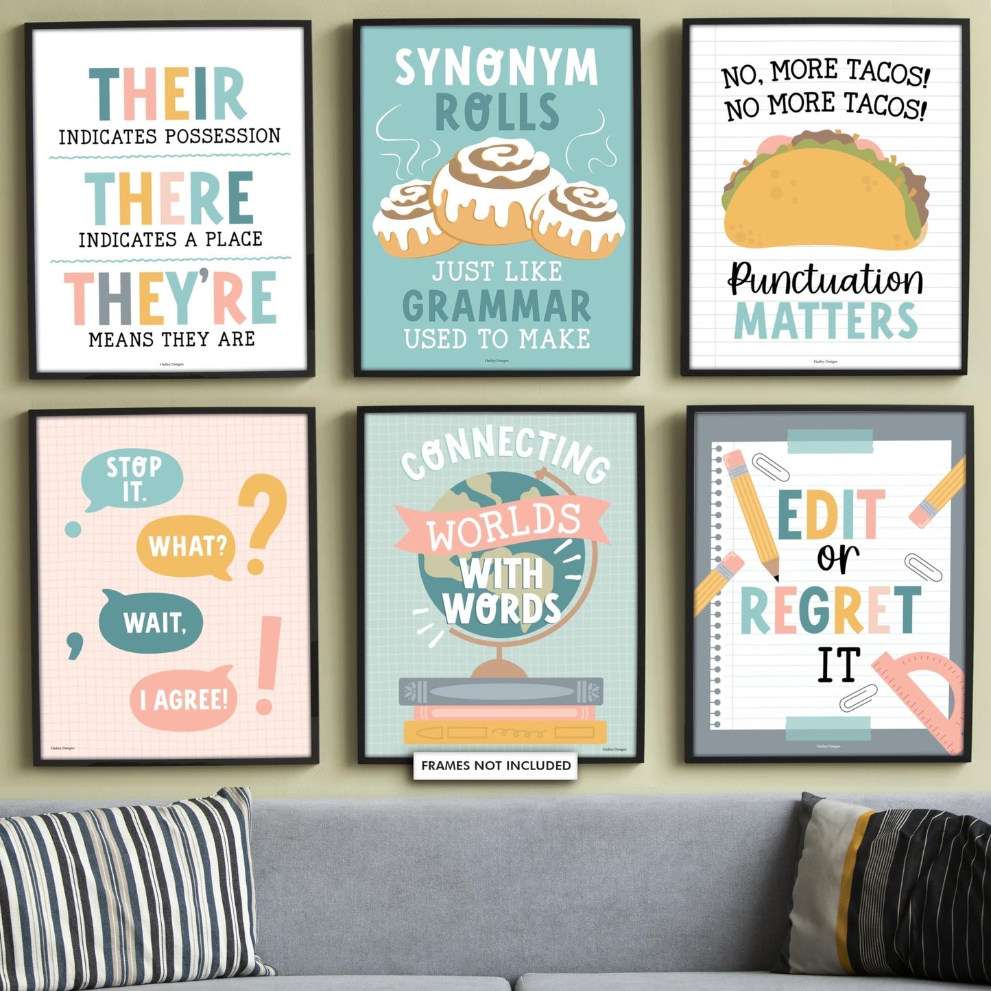 English Motivational Posters | Set of 6 | Educational Posters