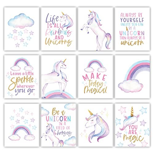 Unicorn 2 Children's Wall Art | Set of 6 | Home Decor