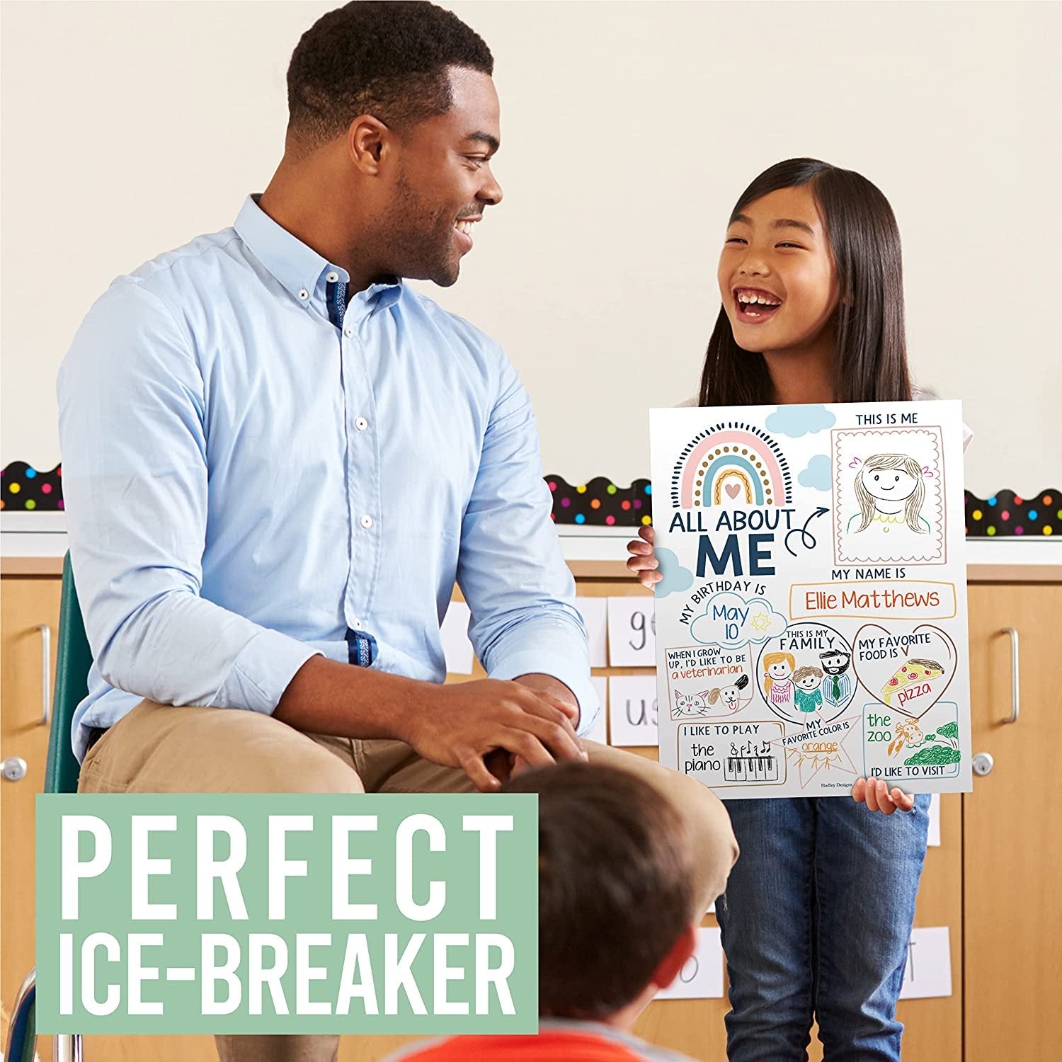 Boho Rainbow All About Me Posters