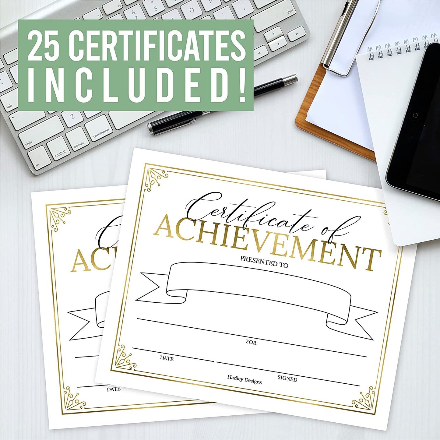 Elegant Gold Certificate of Achievement