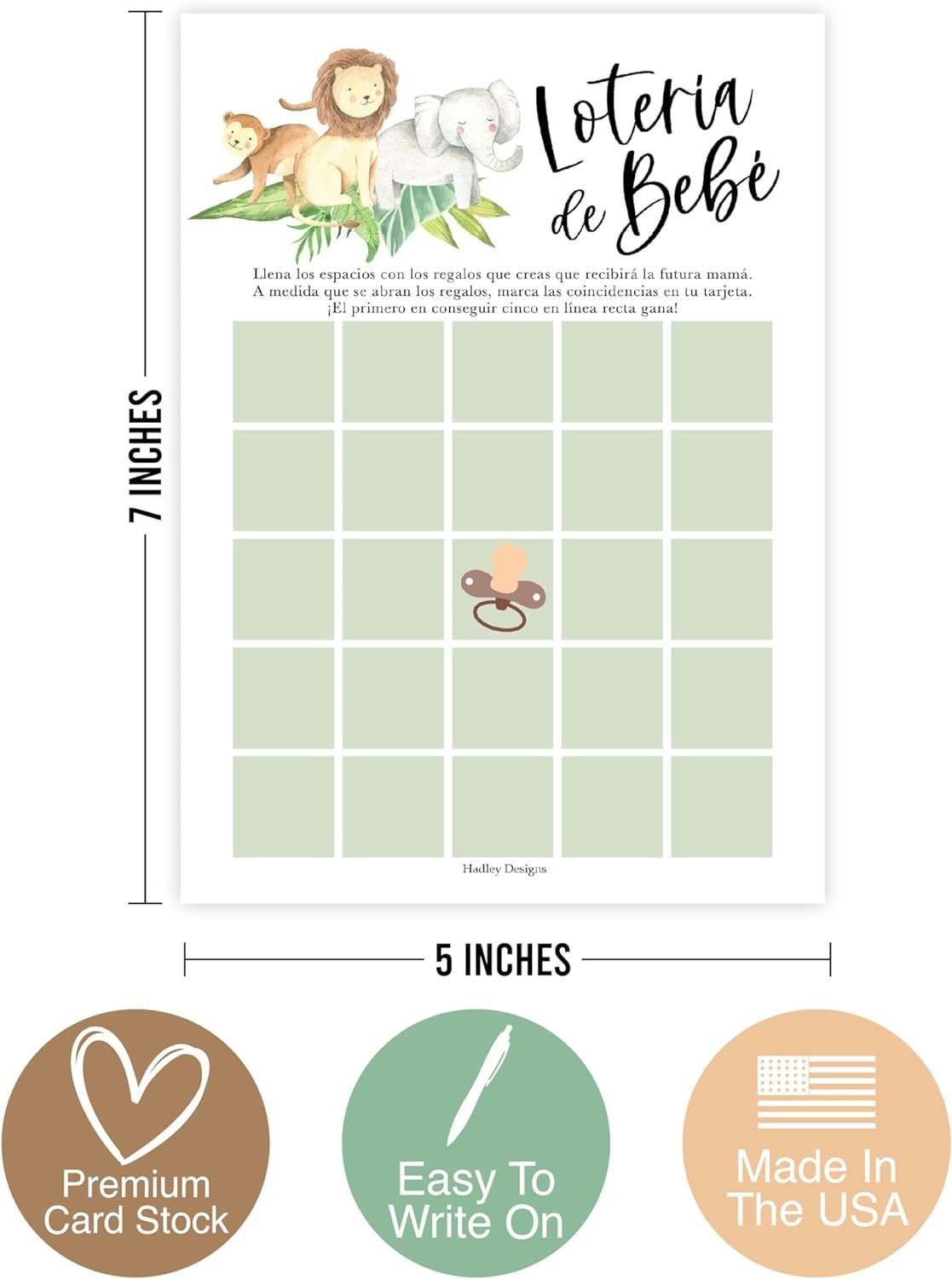 Spanish Baby Bingo | Who Knows Mommy Best | Set of 20 | Spanish Baby Shower Games
