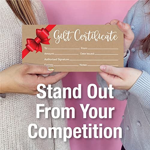 Blank Gift Certificates | Set of 25 | Gifts & Business