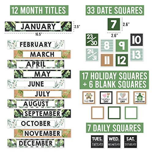 Farmhouse Boho Classroom Calendar | Bulletin Board | Classroom Supplies