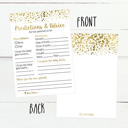 Baby Advice & Prediction Games | Set of 50 | Baby Shower Games