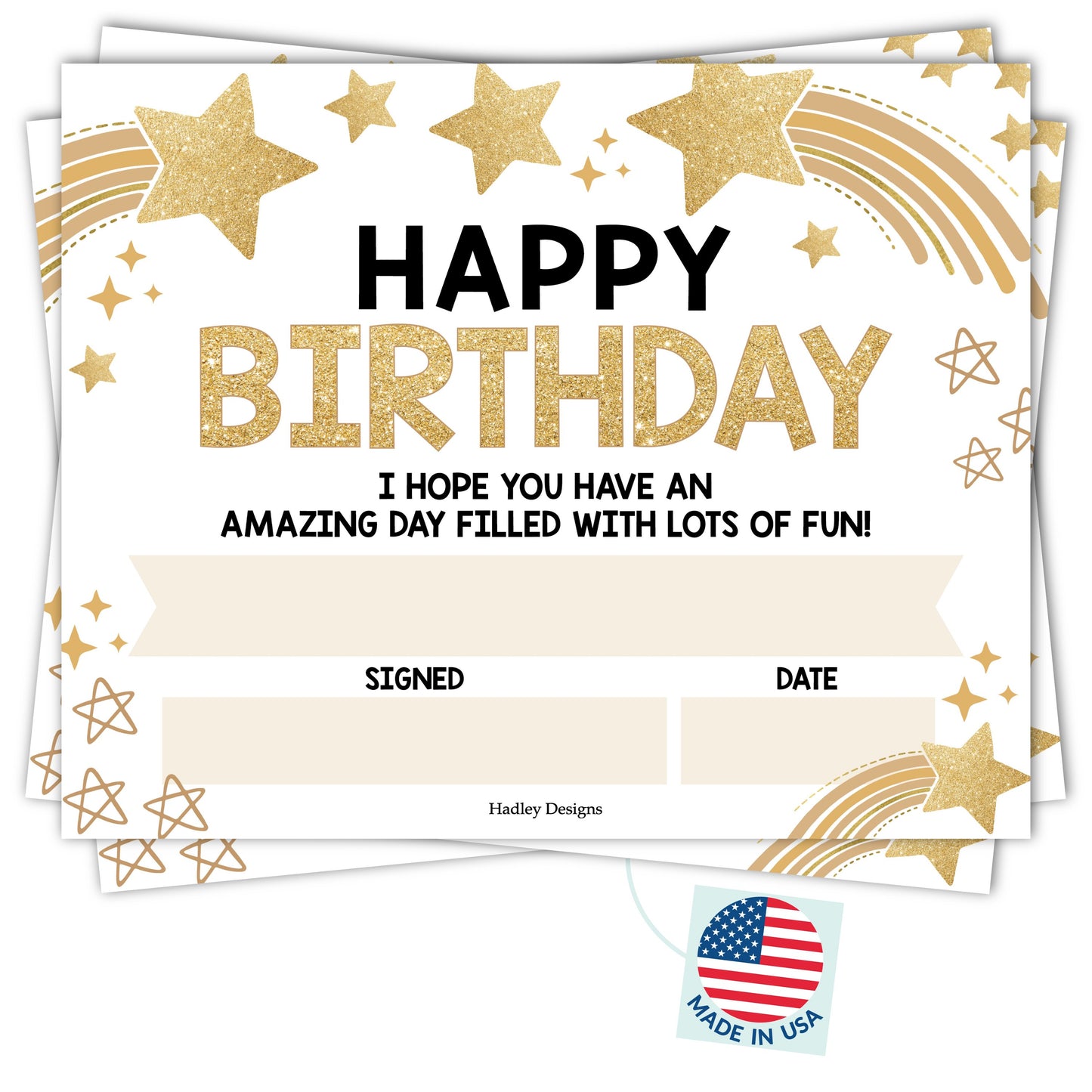Birthday Certificates | Set of 25 | Birthday Gifts