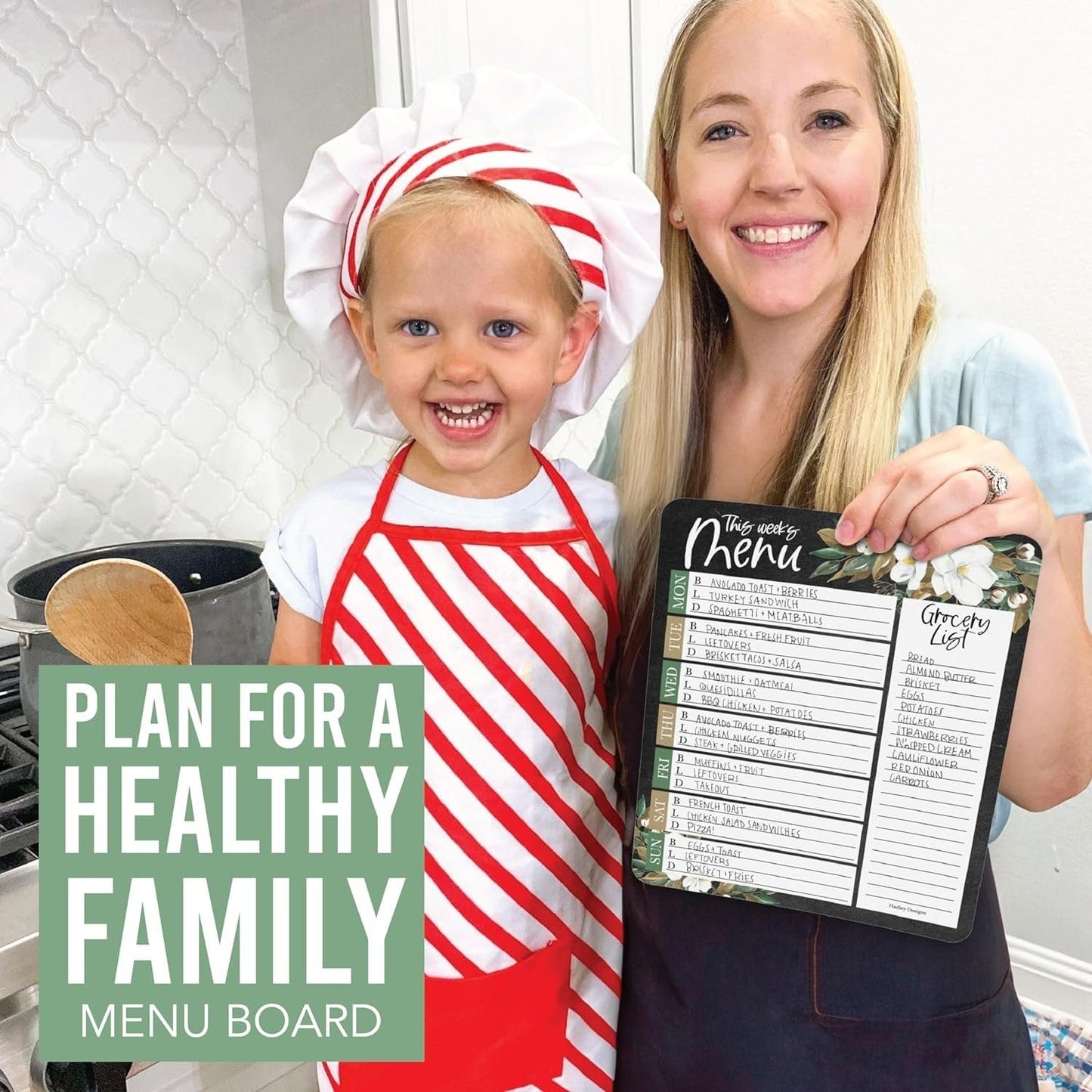 Floral Magnetic Meal Planner | Weekly | Calendar & Planners