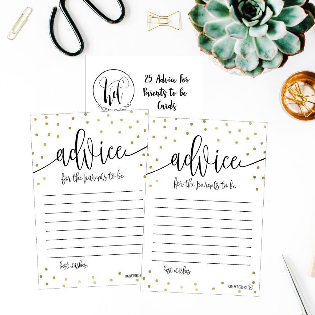Baby Shower Advice Cards | Set of 50 | Baby Shower Supplies