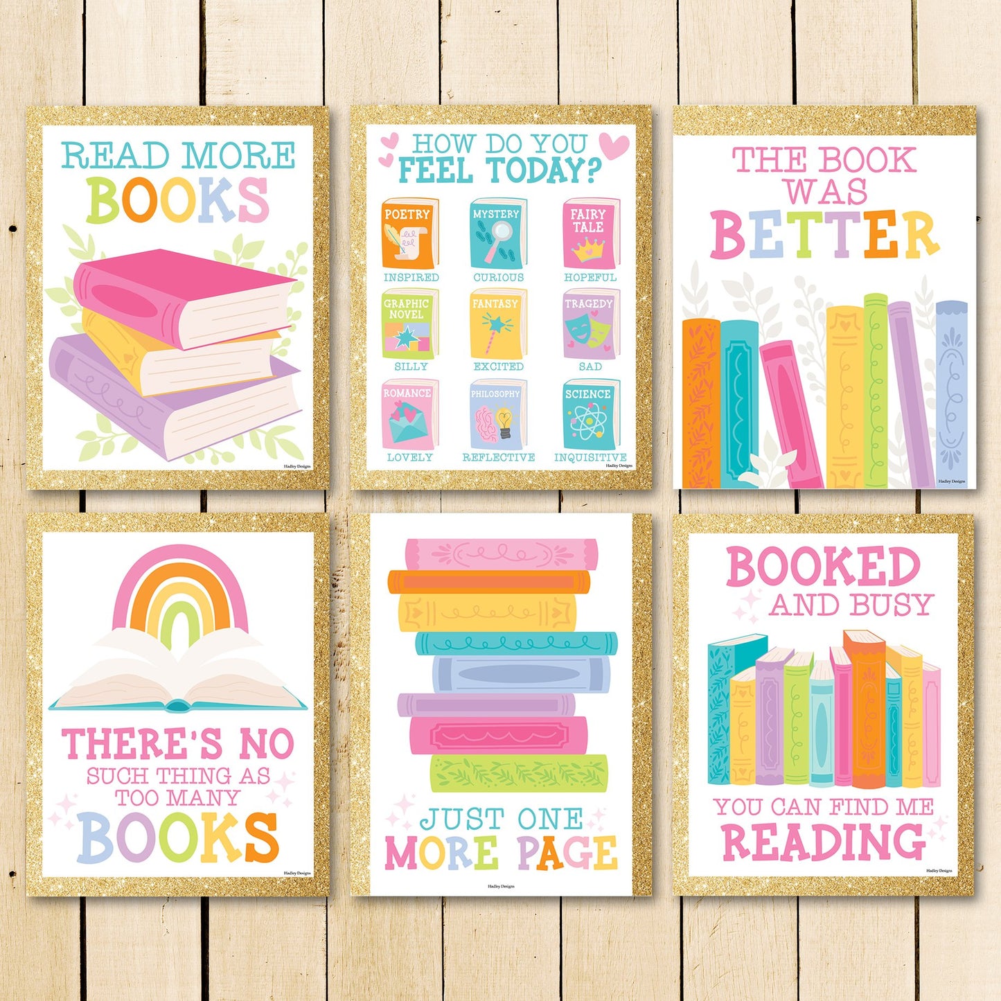 Reading Motivational Posters | Set of 6 | Motivational Posters
