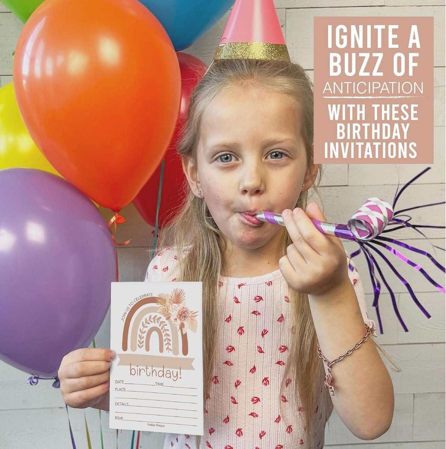 15 Boho Rainbow Birthday Invitations Girl - Boho Birthday Party Invitations For Girls, Boho Invitations For Birthday Party Invitation Girl, Birthday Invitation Cards, Kids Birthday Invitations